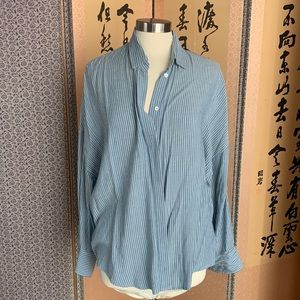 IRO Blue striped work shirt